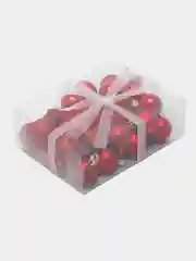 Красный набор елочных игрушек, 30 штук, новогодние шары