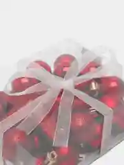 Красный набор елочных игрушек, 30 штук, новогодние шары