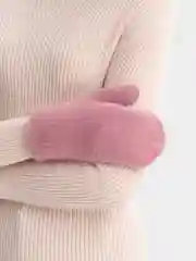 Розовый зимние варежки, шерстяные