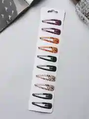 Оранжевый заколки для волос, заколка клик клак, 10 шт