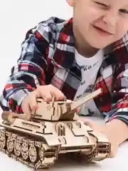 Конструктор, деревянный конструктор, деревянный конструктор "Танк", "Танк" сборная модель