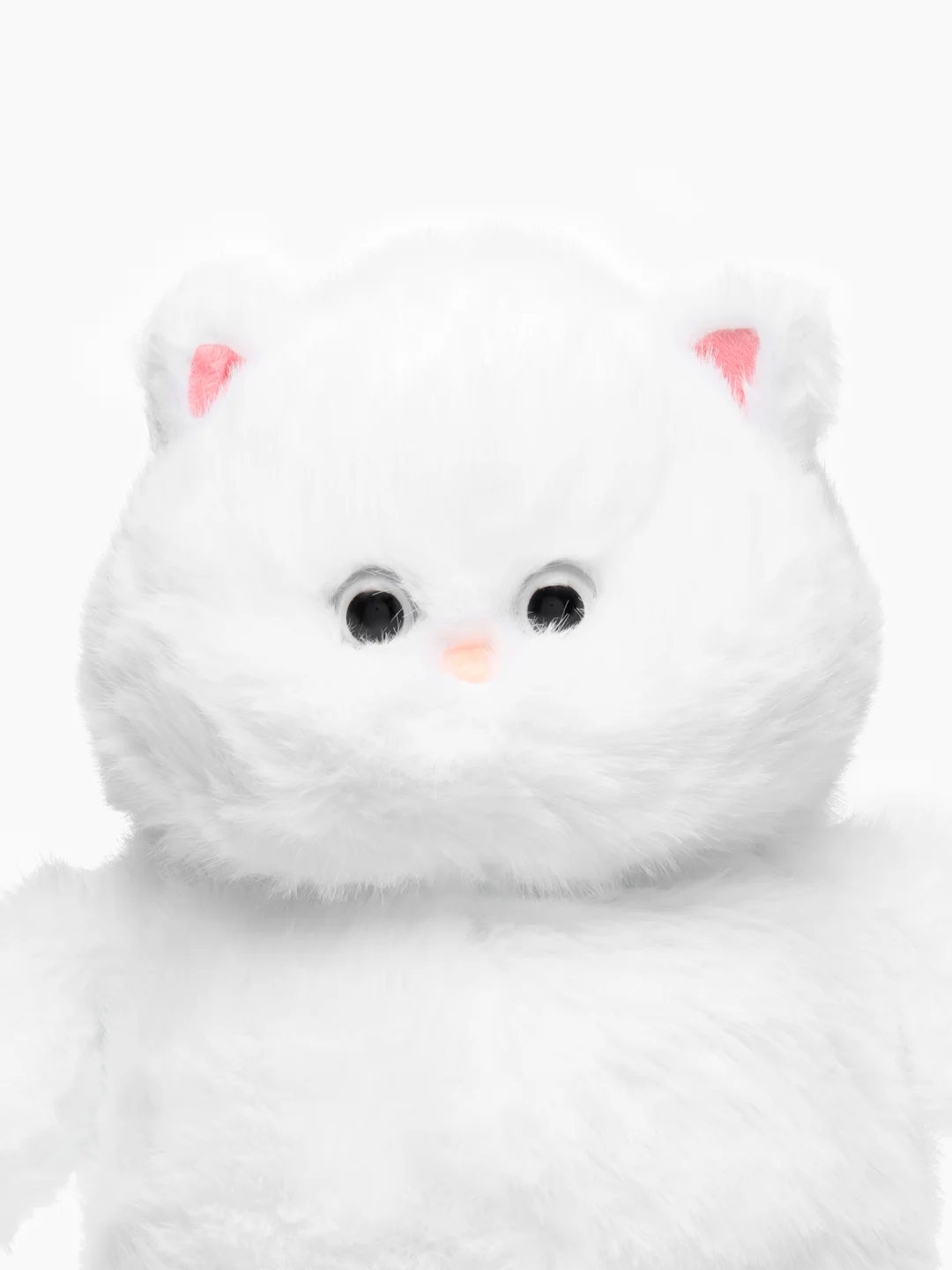 Белый мягкая игрушка "Кот-пухляш/кот пухлик/кот батон", 35 см, 45 см