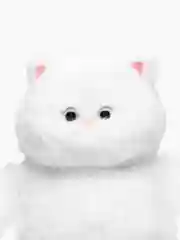 Белый мягкая игрушка "Кот-пухляш/кот пухлик/кот батон", 35 см, 45 см