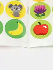 Бордовый книга с наклейками "Кружочки"