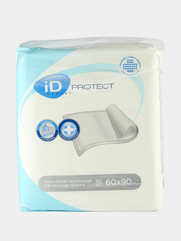 Пелёнки одноразовые впитывающие iD Expert 60x90 30 шт