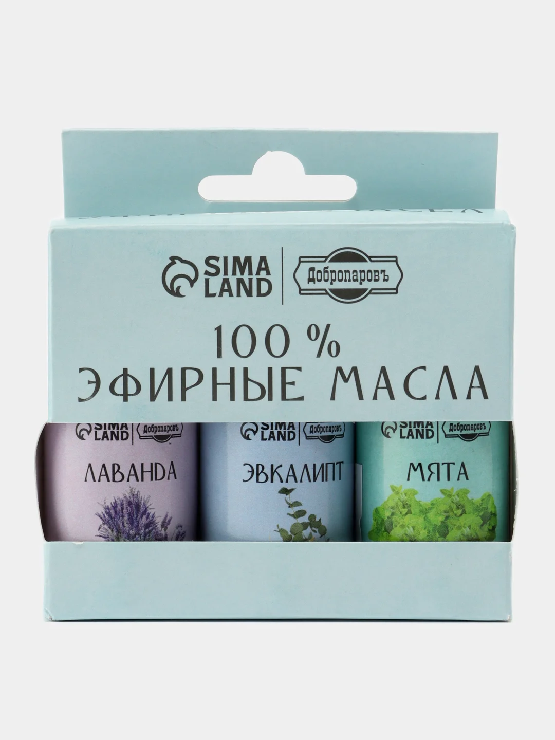 Набор эфирных масел 3 шт "Лаванда, Эвкалипт, Мята" по 15 мл (10339975)