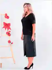 Черный топ блузка с пайетками