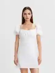Белый сарафан / Женское платье, открытая спина, летнее мини
