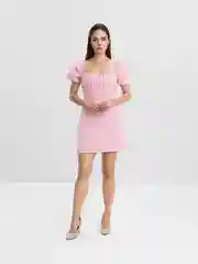 Розовый сарафан / Женское платье, открытая спина, летнее мини