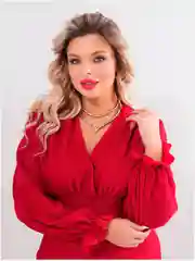 Красный платье женское из люрекса