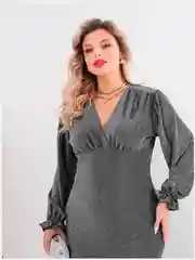 Серый платье женское из люрекса