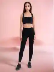 Лосины бесшовные спортивные, в рубчик