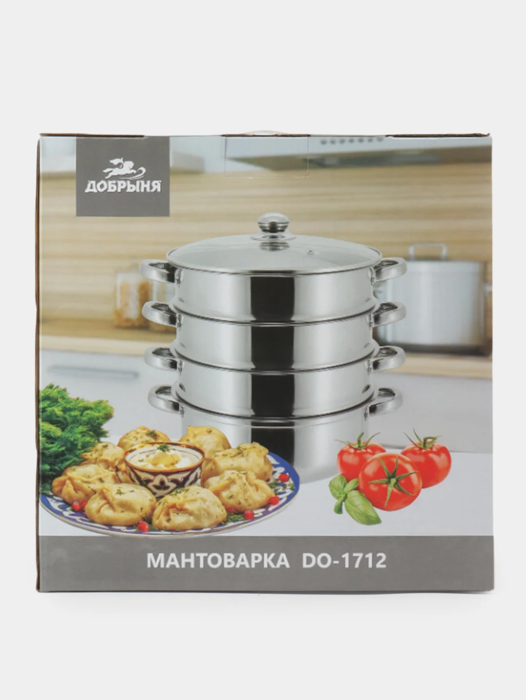 Мантоварка "Добрыня" DO - 1712, 28 см, 6 литров, пароварка