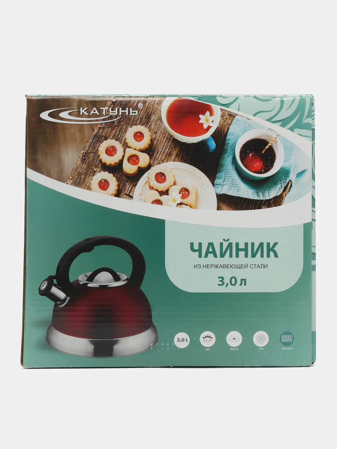 Чайник 3,0л со свистком КТ-108К