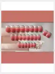 Накладные ногти короткие с дизайном форма Квадрат