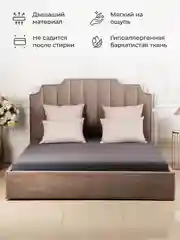 Серый простыня на резинке 90х200х30см трикотажная