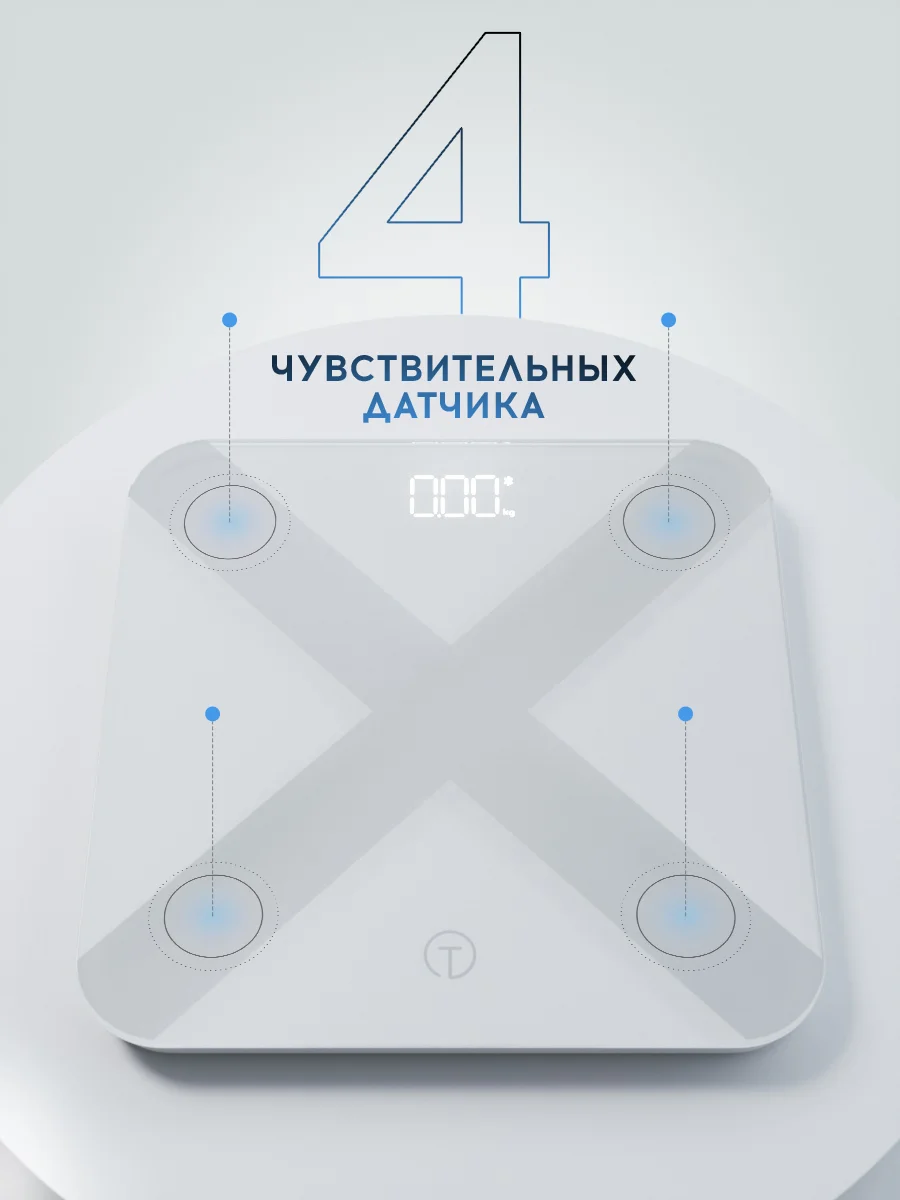 Серый весы напольные электронные Titan Electronics, умные весы стеклянные до 180 кг
