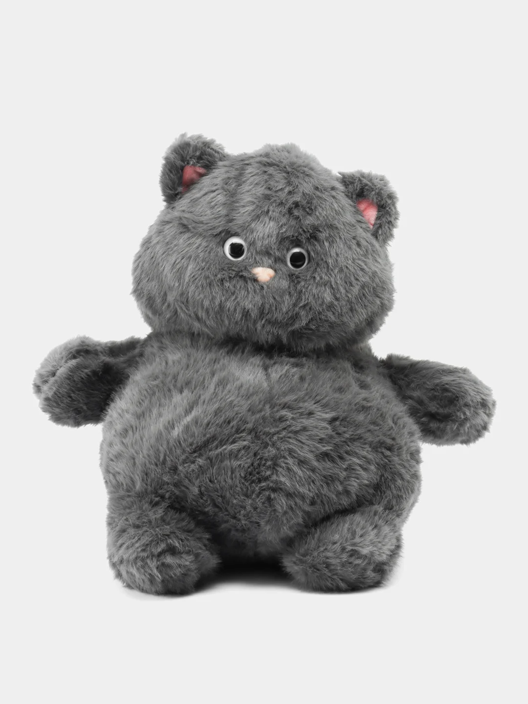 Серый мягкая игрушка "Кот-пухляш/кот пухлик/кот батон", 35 см, 45 см