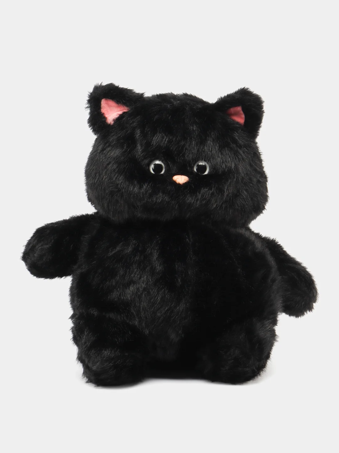 Черный мягкая игрушка "Кот-пухляш/кот пухлик/кот батон", 35 см, 45 см