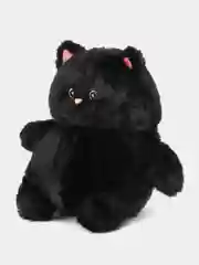 Черный мягкая игрушка "Кот-пухляш/кот пухлик/кот батон", 35 см, 45 см