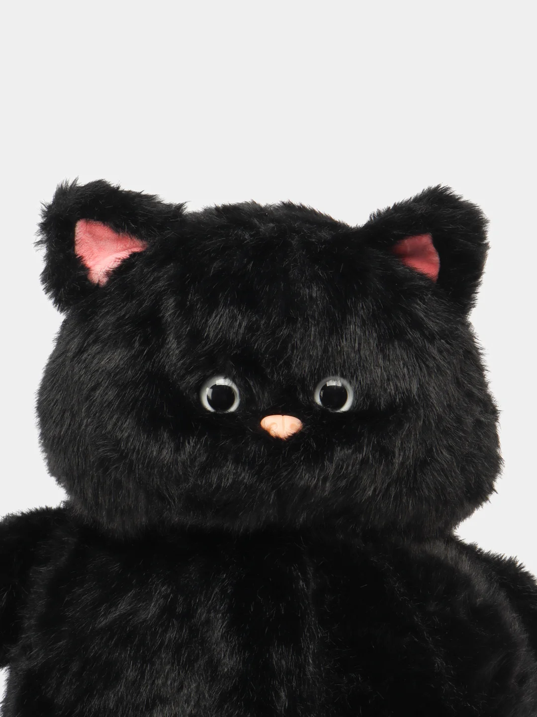 Черный мягкая игрушка "Кот-пухляш/кот пухлик/кот батон", 35 см, 45 см