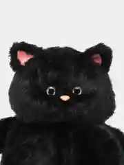Черный мягкая игрушка "Кот-пухляш/кот пухлик/кот батон", 35 см, 45 см