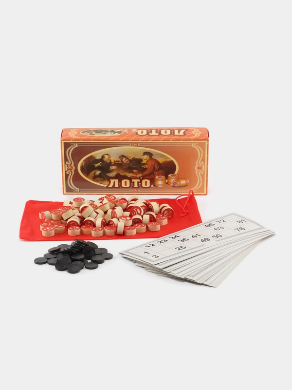 Настольная игра русское лото с деревянными бочонками