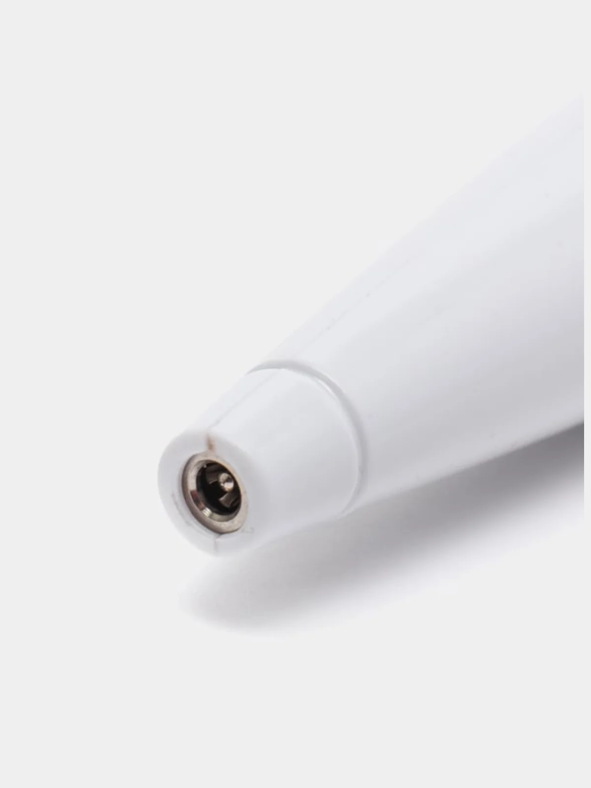 Белый вибратор женский с упругой головкой, встроенный аккумулятор от USB