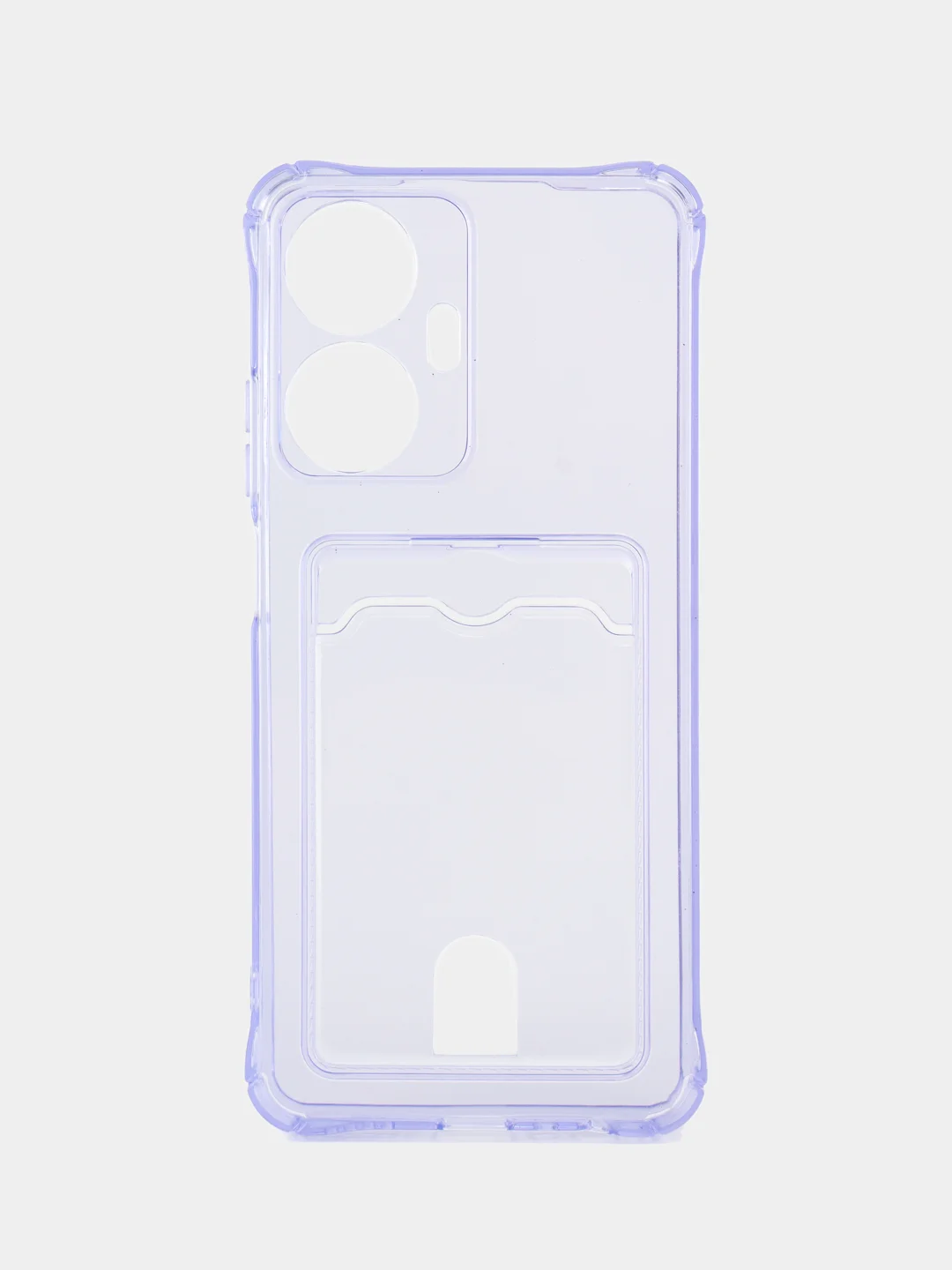 Лавандовый чехол противоударный Realme С30 C30s C31 C21 C21Y C55 с карманом для карт