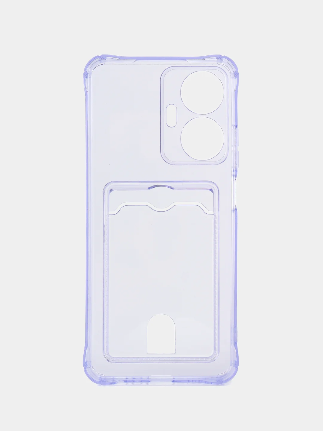 Лавандовый чехол противоударный Realme С30 C30s C31 C21 C21Y C55 с карманом для карт