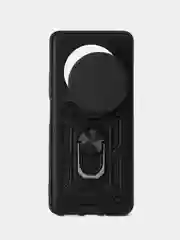 Черный чехол Xiaomi Redmi 14C 4G / Redmi A4 / Poco C75 4G Противоударный, с подставкой кольцом