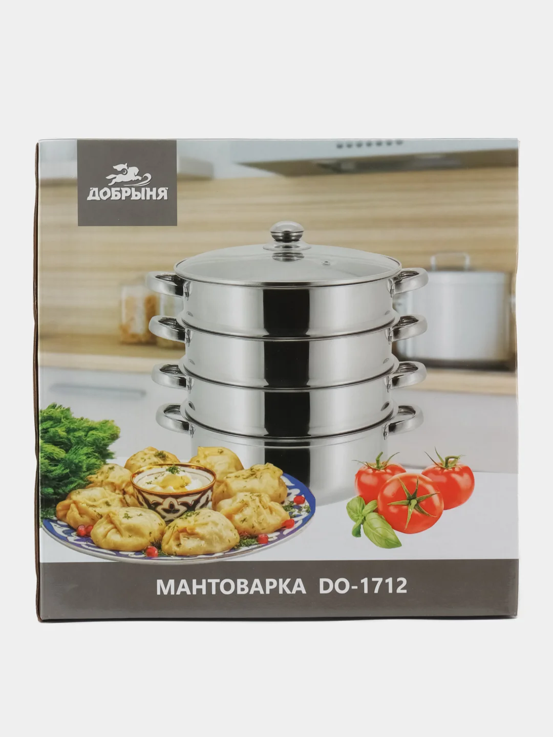 Мантоварка Добрыня DO-1712 28см 3 сетки