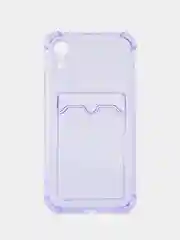 Аметистовый чехол для iPhone XR, 11, 12, 13, 14, Pro, Pro Max, 7 / 8, 7 Plus, с карманом для карт