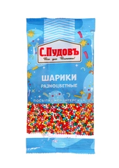 Посыпка кондитерская С.Пудовъ "Шарики сахарные", цветные, 10 г
