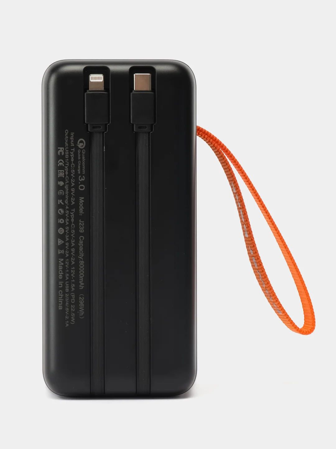 Угольный портативная зарядная станция 80000mAh/60000mAh/30000mAh. Power Bank быстрой заряткой 22,5W