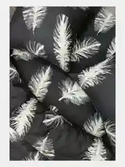 Постельное белье, 1,5 сп, 2 спальное, евро, полисатин, ivSubelIa "Перья на черном", 70 x 70