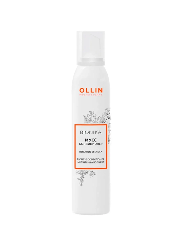 Мусс-кондиционер для ухода за волосами OLLIN PROFESSIONAL BIONIKA, питание и блеск, 250 мл