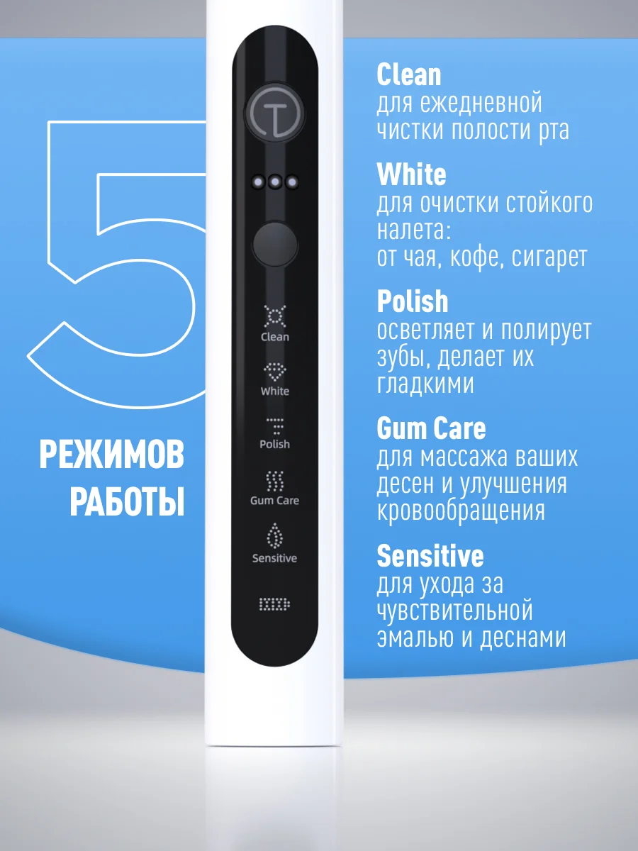 Черный электрическая зубная щетка Titan Electronics, 2 насадки