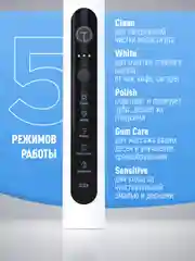 Черный электрическая зубная щетка Titan Electronics, 2 насадки