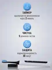 Черный электрическая зубная щетка Titan Electronics, 2 насадки
