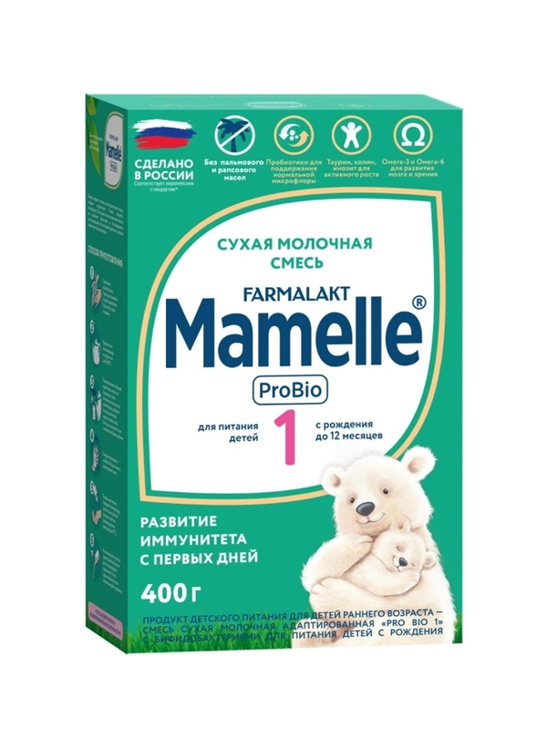 Смесь сухая молочная MAMELLE Pro Bio 1 адаптированная 0+ ,400г