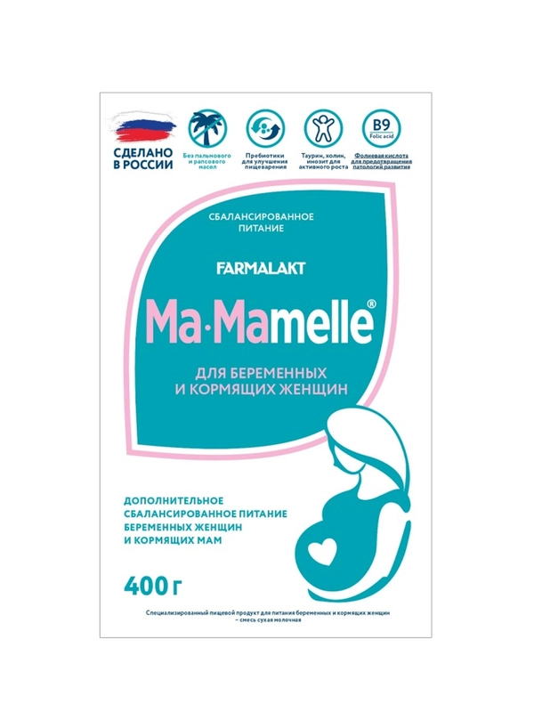 Смесь сухая молочная MA-MAMELLE для беременных и кормящих женщин, 400г