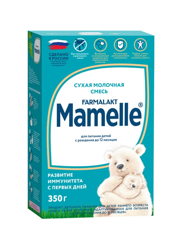 Смеcь молочная cухая MAMELLE, 0-12мес, 350г