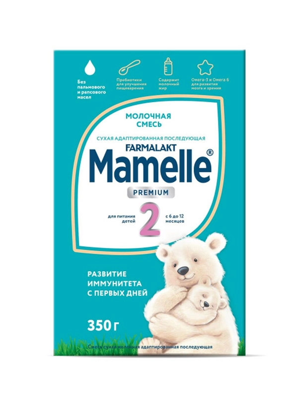 Смеcь молочная cухая MAMELLE PREMIUM 2 , 6-12мес., 350г
