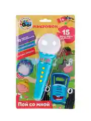 Музыкальный микрофон УМКА Синий трактор. Пой со мной, 4,5 х 15 х 4,5 см