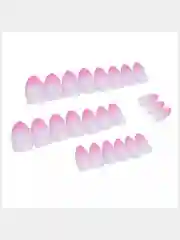 Накладные ногти короткие с дизайном форма Миндаль