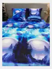 Постельное белье, 1,5 сп, 2 спальное, евро, семейный, бязь ivSubelIa "Вселенная", 70 x 70