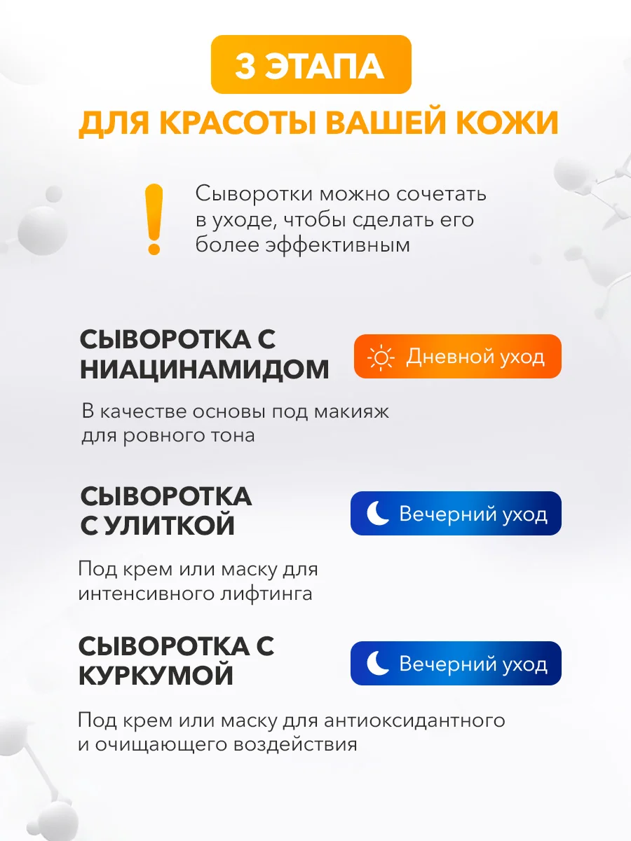 Сыворотка для лица набор из 3 шт Bioaqua