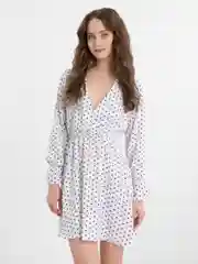 Белый платье женское в горошек