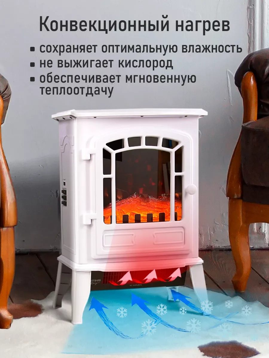Прозрачный камин электрический STINGRAY ST-FP4202B Пульт дистанционного управления/электрокамин белый